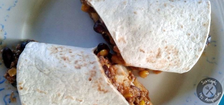 Chili con carne σε τορτίγιες